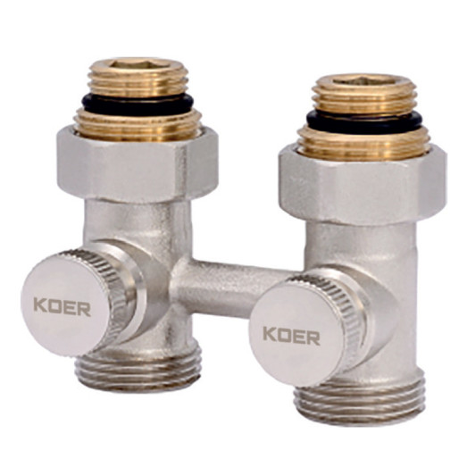 Узел нижнего подключения радиатора KOER прямой 3/4'' (комплект) KR.1131 (KR2815)