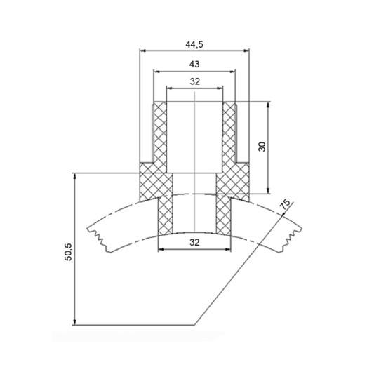 Вварное седло PPR Blue Ocean 75х32 мм (BOWSXX7532XXX)