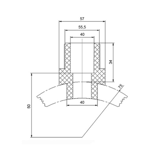 Вварне сідло PPR Blue Ocean 75х40 мм (BOWSXX7540XXX)