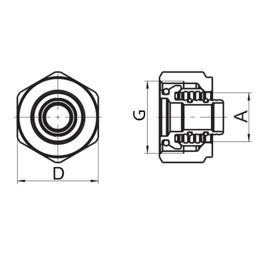 Евроконус Roho R581-075 - 3/4"EK 16х2 (RO0247)