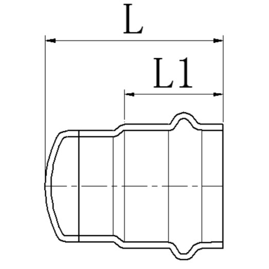 Заглушка Koer KQ.P15 Press-Inox AISI 304 15 (KR6446)