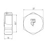 Заглушка SD Forte 1" ВР SF35225