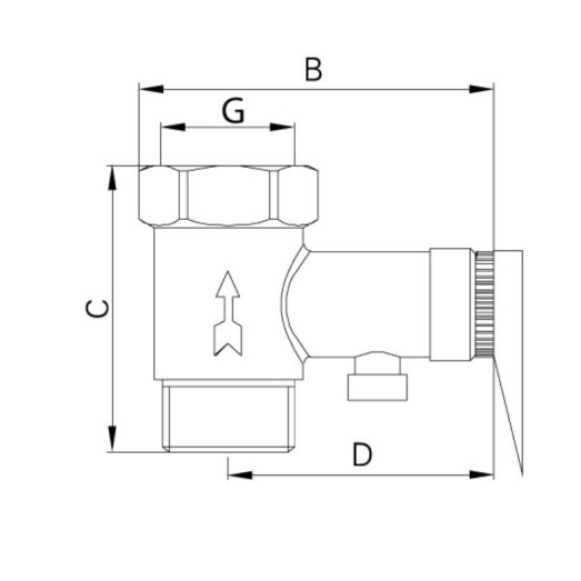 Предохранительный клапан для бойлера Koer KR.1040 - 1/2" (KR2889)
