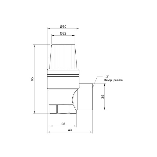 Предохранительный клапан Thermo Alliance Standart 1/2" ВР 6 бар (SD2446)