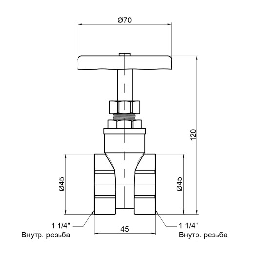 Засувка SD Plus 1 1/4" ВР SD25032