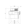 Згін "Американка" PPR Alfa Plast 32х1" ВР (APFTUX321XX)