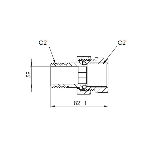 Згін "Американка" SD Forte 1/2" прямий SF190W15