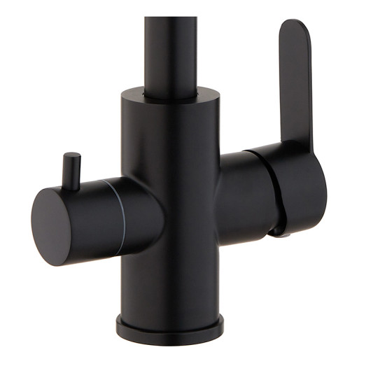 Змішувач для кухні MIXXUS DAX-021-G BLACK з виходом для питної води (Колір чорний) (MI6078)