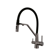 Змішувач для кухні з підключенням до фільтру FADO Foggia графіт (MIX024011GG)