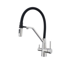 Змішувач для кухні з підключенням до фільтру FADO Foggia нікель (MIX024011BN)