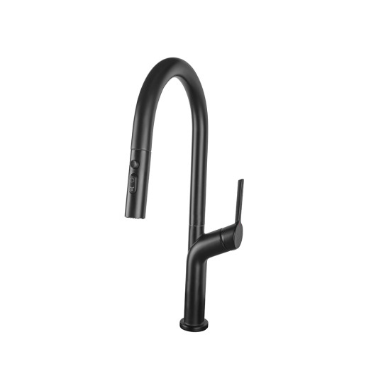 Змішувач для кухні висувний FADO Izeo матовий чорний (MIX021011B)