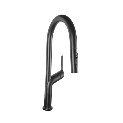Змішувач для кухні висувний FADO Izeo матовий чорний (MIX021011B)