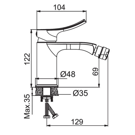 Змішувач для біде HAIBA BOLERO 002 (HB9576)