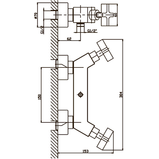 Змішувач для душу Haiba Bergus 003 (HB0020)