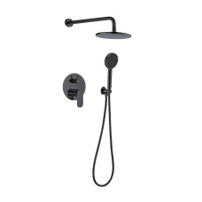 Змішувач для душу прихованого монтажу FADO Nemi матовий чорний (MIX08034B)