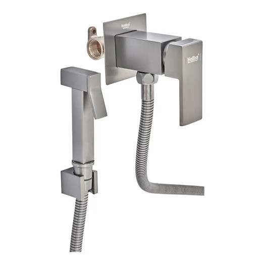 Змішувач для гігієнічного душу Haiba Kubus 002 (Inner) Graphite (HB4003)