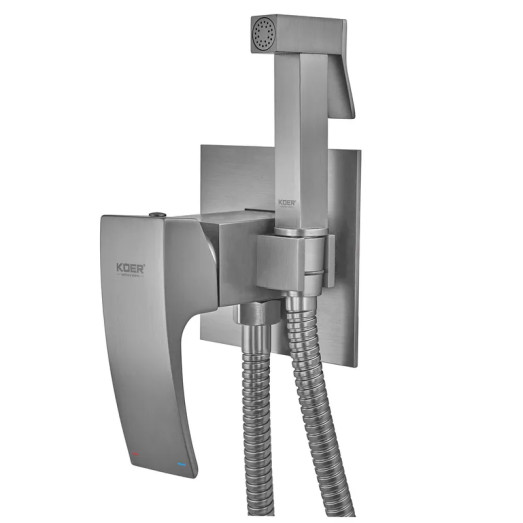 Змішувач для гігієнічного душу Koer KB-23007-07 (колір графіт) (KR5163)