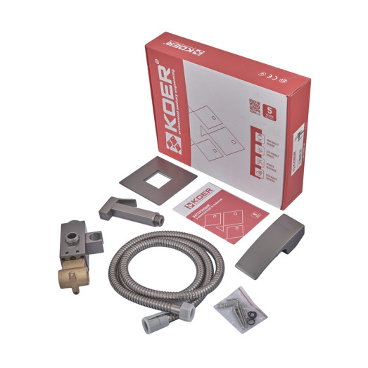 Змішувач для гігієнічного душу Koer KB-23007-07 (колір графіт) (KR5163)