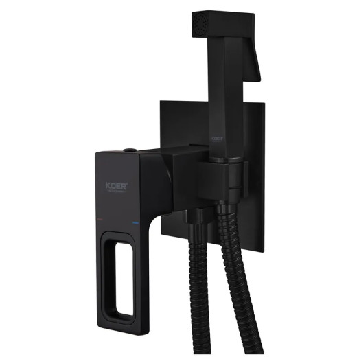 Змішувач для гігієнічного душу Koer KB-23009-05 чорний (KR3511)
