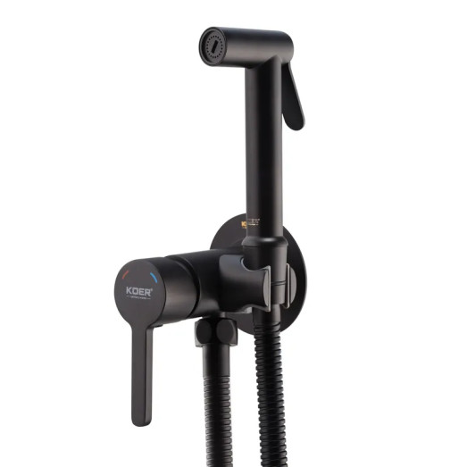 Змішувач для гігієнічного душу Koer KB-23029-05 чорний (KR5493)