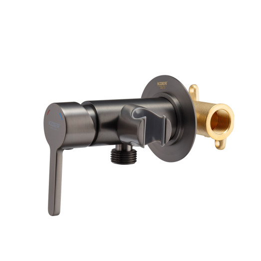 Змішувач для гігієнічного душу Koer KB-23029-07 колір графіт (KR5499)