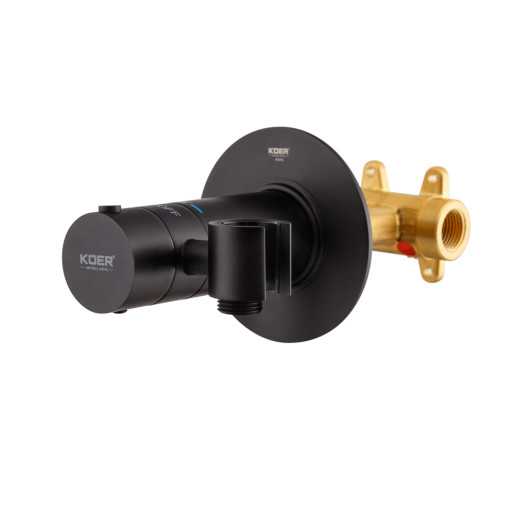 Змішувач для гігієнічного душу Koer KB-24029-05 термостатичний чорний (KR5494)