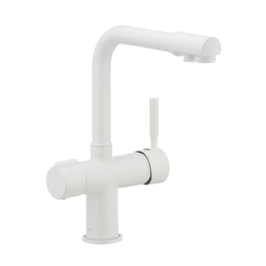 Змішувач для кухні Haiba Hans 021 з виходом для питної води (білий) (HB0842)