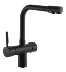 Змішувач для кухні Haiba Hans 021 з виходом для питної води (чорний) (HB0820)