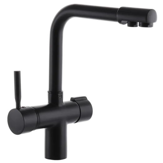 Змішувач для кухні Haiba Hans 021 з виходом для питної води (чорний) (HB0820)