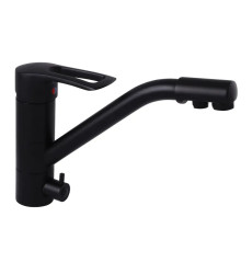 Смеситель для кухни Haiba HANSBERG 021 с выходом для питьевой воды (черный) (HB3915)