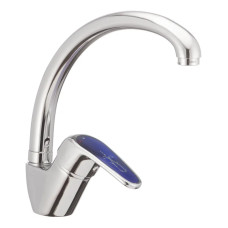 Змішувач для кухні Haiba Magic 011 з синьою ручкою (HB0677)