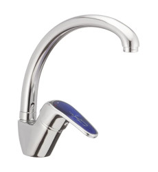 Змішувач для кухні Haiba Magic 011 з синьою ручкою (HB0677)