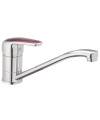 Смеситель для кухни Haiba Magic 555 с красной ручкой (HB0669)