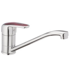 Смеситель для кухни Haiba Magic 555 с красной ручкой (HB0669)