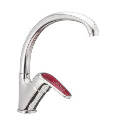 Змішувач для кухні Haiba Magic 777 з червоною ручкою (HB0680)