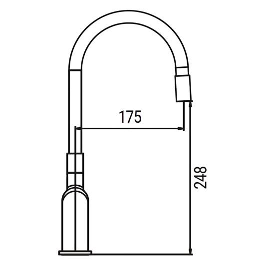 Змішувач для кухні Koer KB-70029-07 колір графіт (KR5500)