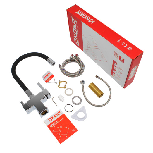 Смеситель для кухни Koer KB-72023-01 с выходом для питьевой воды (KR5008)