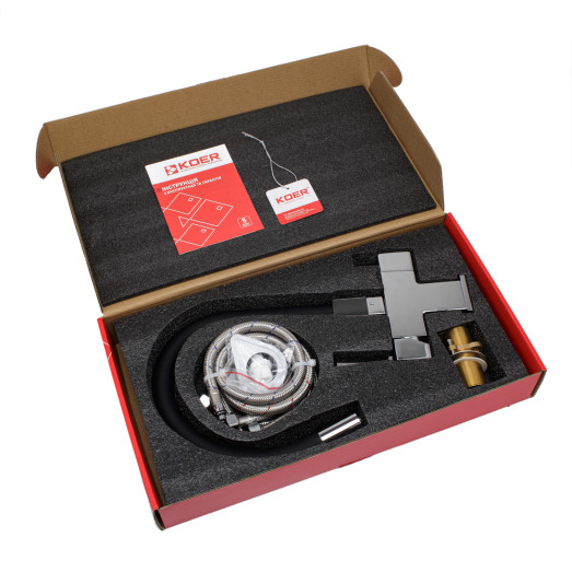 Смеситель для кухни Koer KB-72023-01 с выходом для питьевой воды (KR5008)