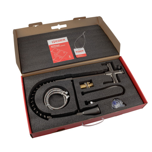 Смеситель для кухни Koer KB-72025-07 с выходом для питьевой воды (KR5016)