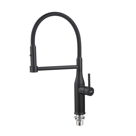 Смеситель для кухни Koer KI-70005-05 с черным силиконовым изливом (KR5005)