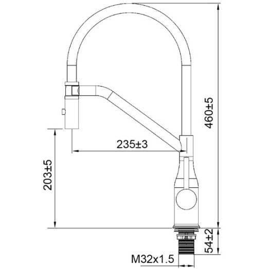 Смеситель для кухни Koer KI-70026-02 (KR5209)