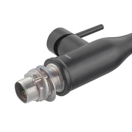 Змішувач для кухні Koer KI-70026-05 з чорним силіконовим виливом (KR5210)