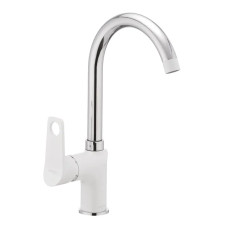 Змішувач для кухні MIXXUS DALLAS 014 NUT WHITE (Колір білий, хром) (MX0030)