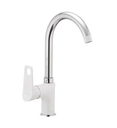 Змішувач для кухні MIXXUS DALLAS 014 NUT WHITE (Колір білий, хром) (MX0030)