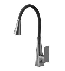 Змішувач для кухні MIXXUS ETNA 014-T NUT GRAPHITE REFL.BLACK (колір графіт, вилив чорний) (MI8422)