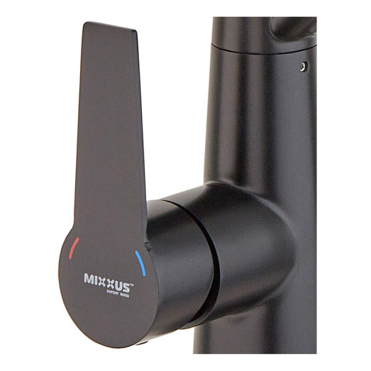 Змішувач для кухні MIXXUS FUL-021 BLACK REFL.BLACK з нержавіючої сталі SUS304 з виходом для питної води (MI6021)