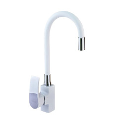Змішувач для кухні MIXXUS MAGNUM 011 NUT WHITE-CHR. REFL.WHITE з гнучким виливом (Колір білий, хром) (MI6204)