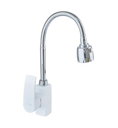 Змішувач для кухні MIXXUS MAGNUM 011 NUT WHITE-CHROME REFL. з гнучким виливом (Колір білий, хром) (MI6205)
