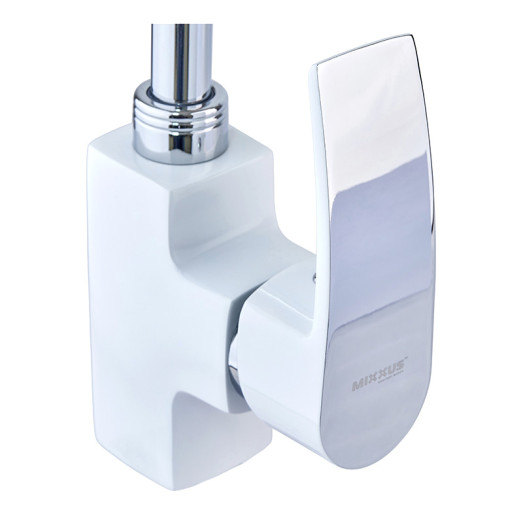 Змішувач для кухні MIXXUS MAGNUM 011 NUT WHITE-CHROME REFL. з гнучким виливом (Колір білий, хром) (MI6205)