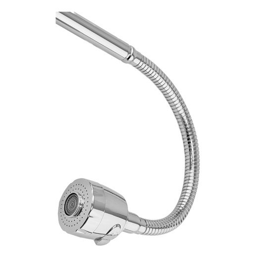 Змішувач для кухні MIXXUS MAGNUM 011 NUT WHITE-CHROME REFL. з гнучким виливом (Колір білий, хром) (MI6205)